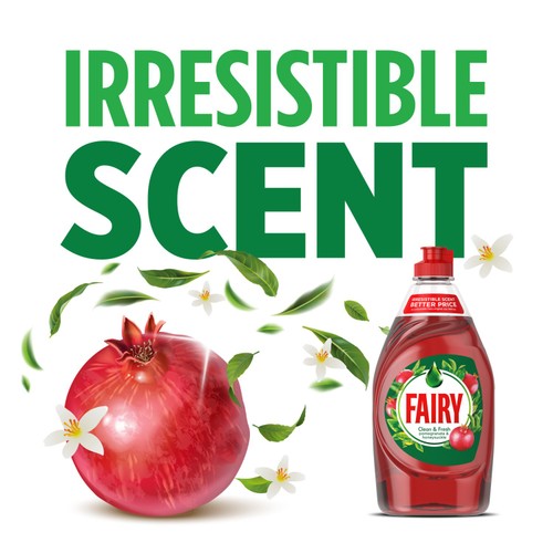 Fairy Clean Fresh Hand Dishwashing Pomegranate thumbnail 3