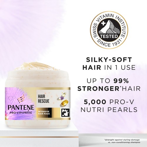 Pantene Silky & Glowing Hair Rescue Mask   300ml thumbnail 3