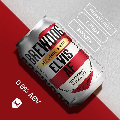 Brewdog Elvis AF 0.5% Abv thumbnail 2