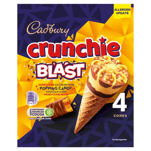 Cadbury Dairy Milk Crunchie Ice Cream Cones 