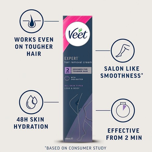 Veet Expert Hair Removal Cream Legs & Body  thumbnail 5