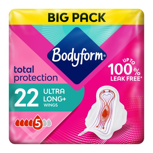 Bodyform Cour-V Ultra Long+ Sanitary Towels Wings 