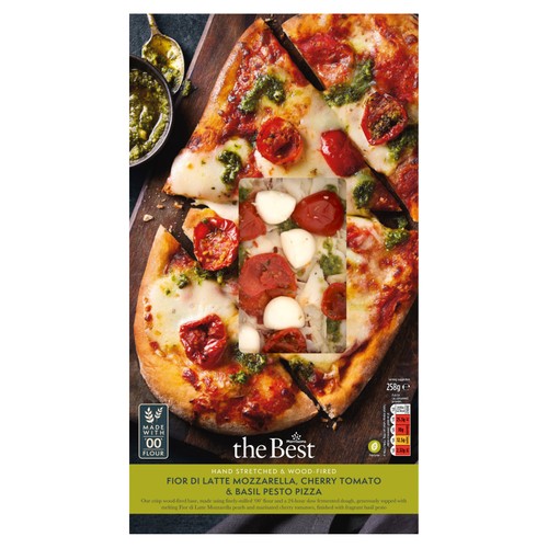 Morrisons The Best Mozzarella, Cherry Tomato & Basil Pesto Pizza