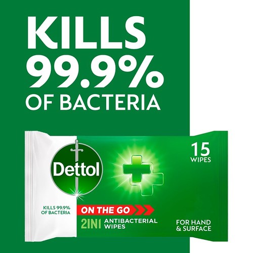 Dettol On The Go Hands And Surface Antibacterial Wipes  thumbnail 4