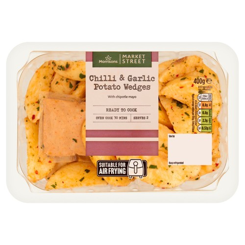Morrisons Chilli & Garlic Potato Wedges With A Chipotle Mayo 400g