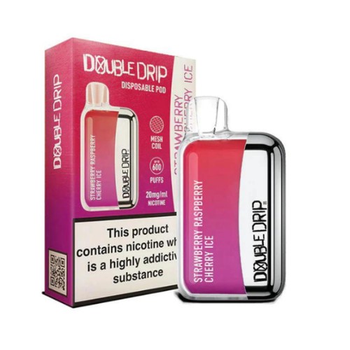 Double Drip Disposable Pod Strawberry Raspberry Cherry Ice 20mg thumbnail 2