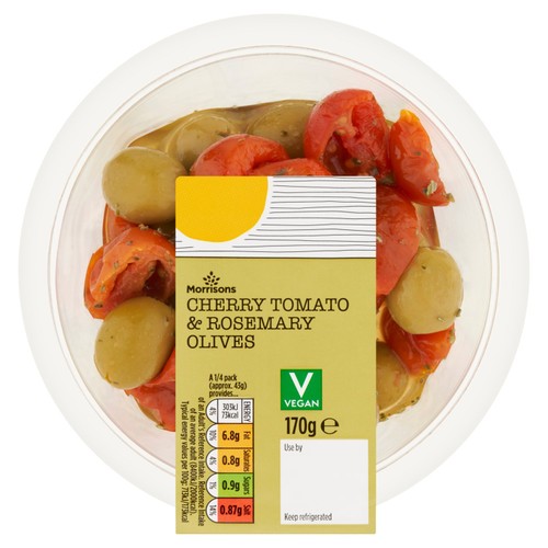 Morrisons Cherry Tomato & Rosemary Olives   170g