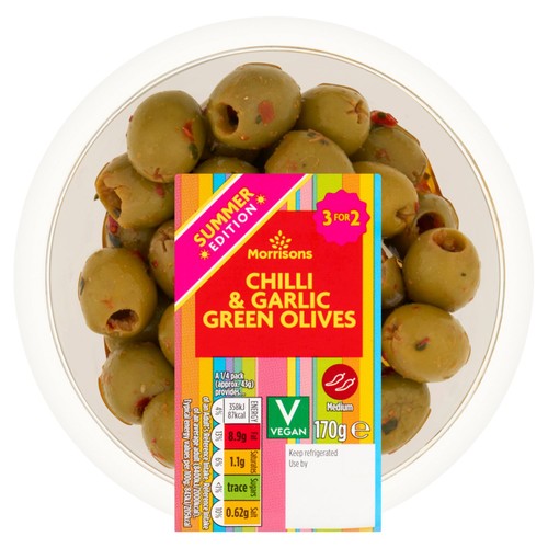 Morrisons Chilli & Garlic Olives 170g