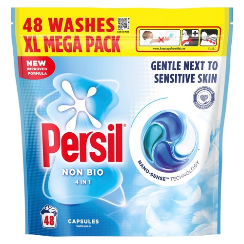 Persil Non Bio 4 in 1 Laundry Washing Detergent Capsules 48 Wash thumbnail 2
