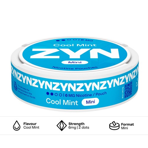 ZYN Cool Mint 6mg Nicotine Pouches thumbnail 3