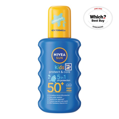 NIVEA SUN Kids Protect & Care Coloured Sun Cream Spray SPF50+