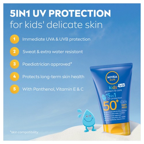 NIVEA SUN Kids Protect & Care Sun Cream To Go SPF50+ thumbnail 2
