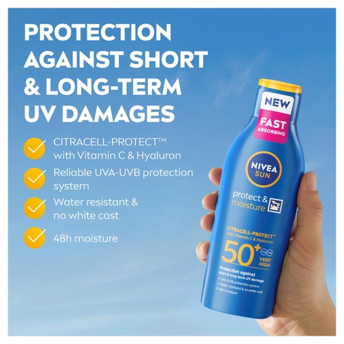 NIVEA SUN Protect & Moisture Sun Cream Lotion SPF50+ thumbnail 5