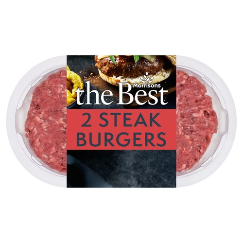 Morrisons The Best British Steak Burgers 2 Pack 340g