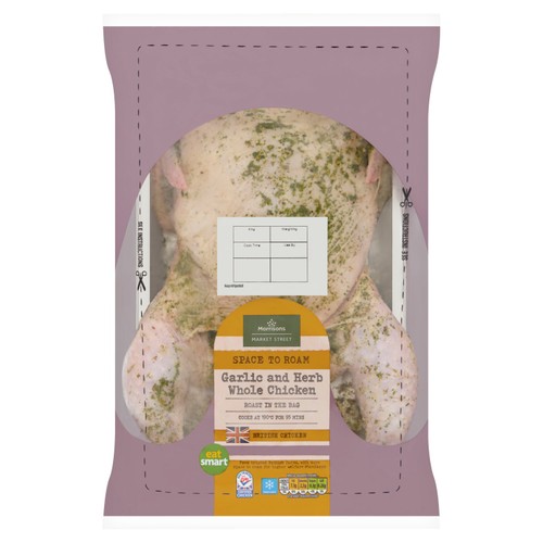 Morrisons British Roast In The Bag Garlic & Herb Whole Chicken 1.6kg