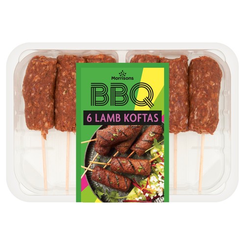 Morrisons British BBQ 6 Lamb Kofta Kebabs 340g