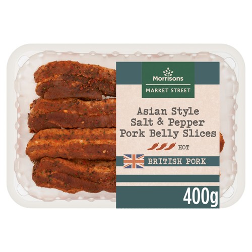Morrisons BBQ Asian Style Salt & Pepper Pork Belly Slices 400g