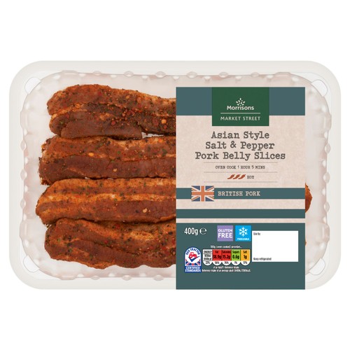 Morrisons BBQ Asian Style Salt & Pepper Pork Belly Slices 400g thumbnail 2