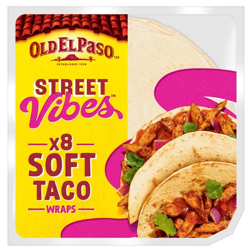 Old El Paso Mexican Street Vibes 8 Soft Taco Wraps 220g