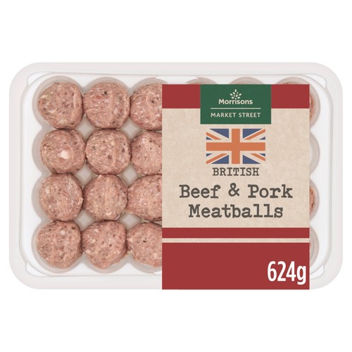 Morrisons British Beef & Pork Meatballs 624g