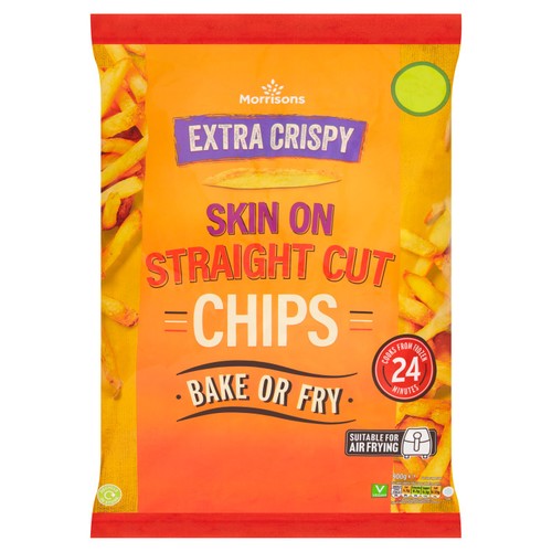 Morrisons Extra Crispy Skin on Straight Cut Chips 900g