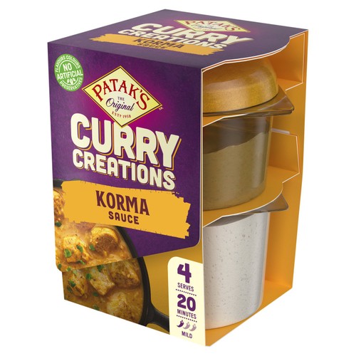 Patak's Korma Curry Creations Indian Curry Sauce Meal Kit 160g
