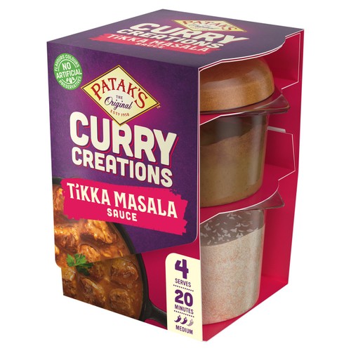Patak's Tikka Masala Curry Creations Indian Curry Sauce Meal Kit 160g