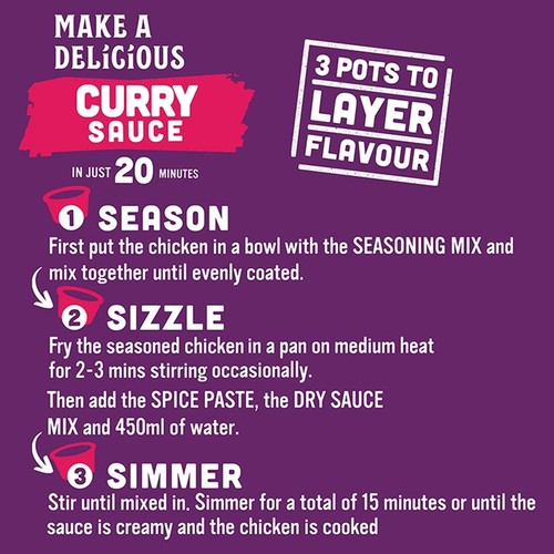 Patak's Tikka Masala Curry Creations Indian Curry Sauce Meal Kit 160g thumbnail 2