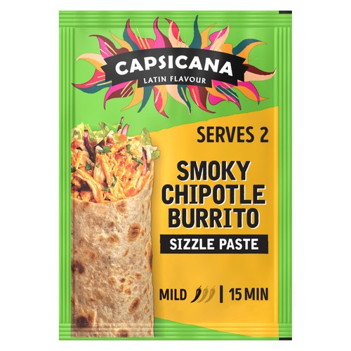 Capsicana Mexican Burrito Tomato & Chipotle Mild Spice Paste 60g