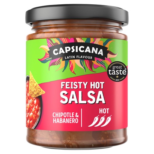 Capsicana Mexican Chipotle & Habanero Hot Salsa 285g