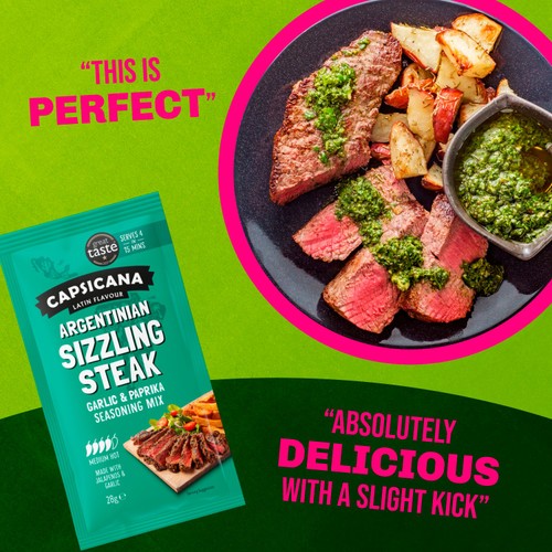 Capsicana Argentinian Sizzling Steak Seasoning Medium Spice Mix 28g thumbnail 3