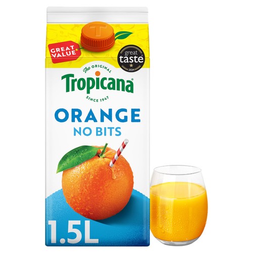 Tropicana Smooth Orange With No Bits Fruit Juice 1.5L