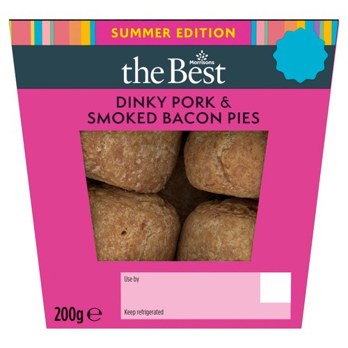 Morrisons The Best 8 Dinky Pork & Smoked Bacon Pies 200g