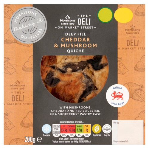 Morrisons Mushroom And Cheddar Quiche  thumbnail 2