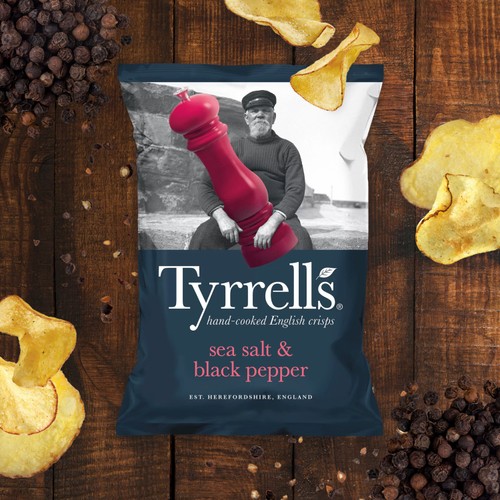 Tyrrells Sea Salt & Black Pepper Crisps  thumbnail 3