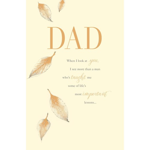 Fathers Day Card Dad Leaf