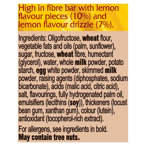 Fibre One Snack Bars Lemon Drizzle Squares Snack Bars thumbnail 3