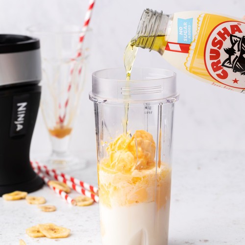 Crusha No Added Sugar Banana Flavour Milkshake Mix 500ml thumbnail 2