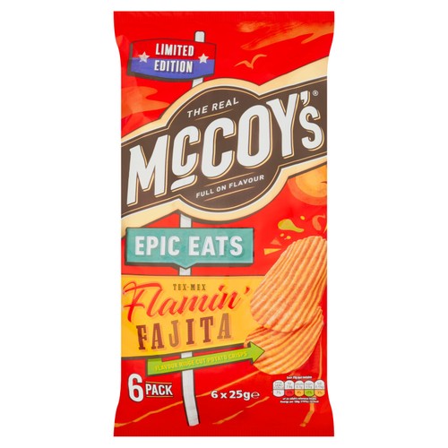 McCoy's Epic Eats Flamin' Fajita Multipack Crisps thumbnail 2