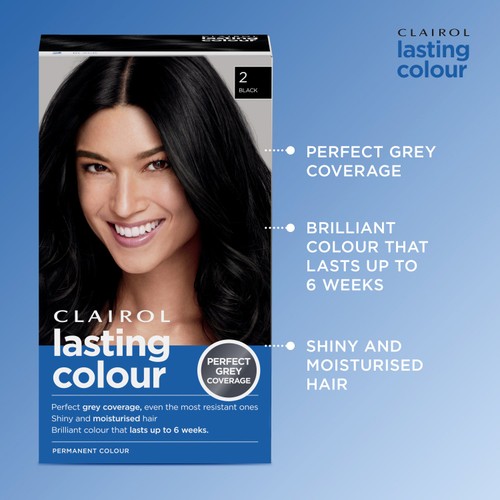 Clairol Lasting Colour Permanent Hair Dye 2 Black thumbnail 2