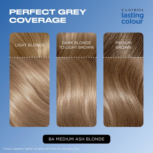 Clairol Lasting Colour Permanent Hair Dye 8a Medium Ash Brown thumbnail 2