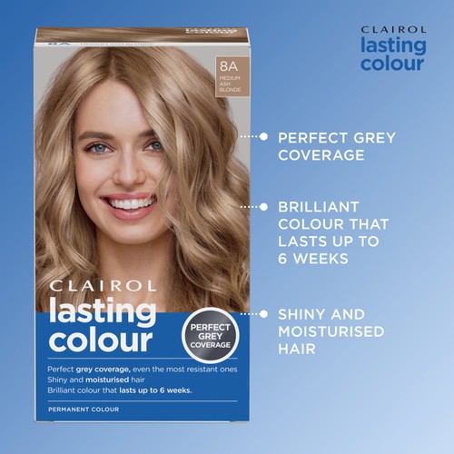Clairol Lasting Colour Permanent Hair Dye 8a Medium Ash Brown thumbnail 3
