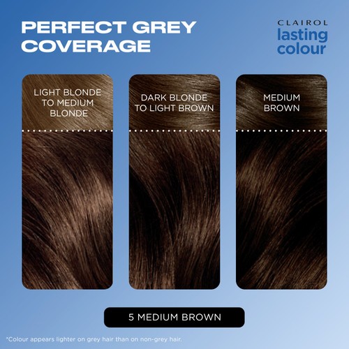 Clairol Lasting Colour Permanent Hair Dye 5 Medium Brown thumbnail 2