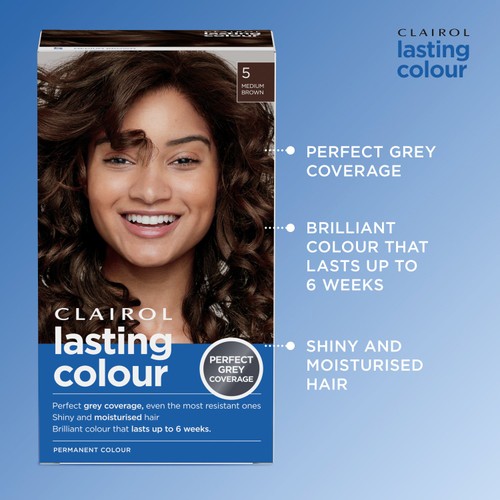 Clairol Lasting Colour Permanent Hair Dye 5 Medium Brown thumbnail 3
