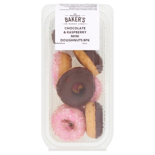 Market Street Chocolate & Raspberry Mini Doughnuts 8 Pack