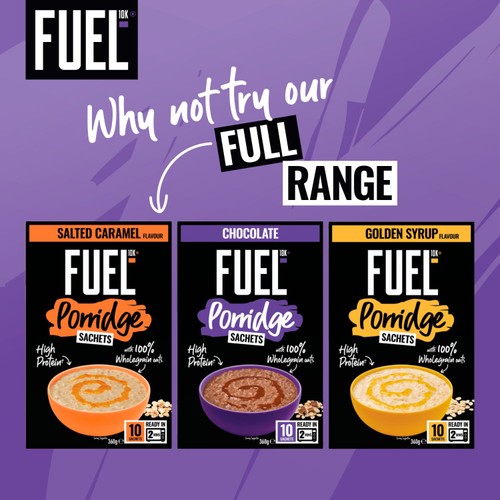 FUEL 10K Chocolate Protein Porridge Sachets Oat Cereal Sachets thumbnail 4