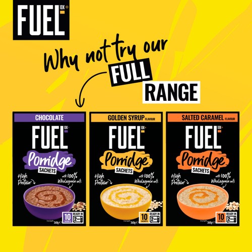 FUEL 10K Golden Syrup Protein Porridge Oat Cereal Sachets thumbnail 5