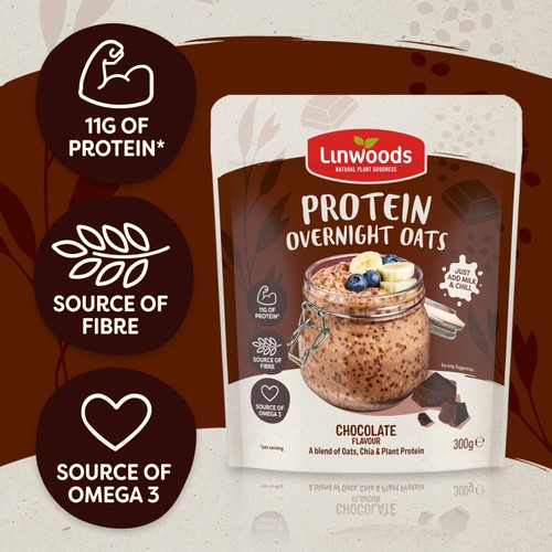 Linwoods Chocolate Protein Overnight Oats thumbnail 4