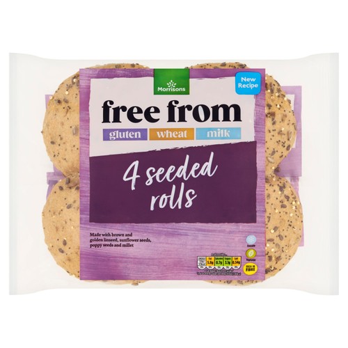 Morrisons Free From Seeded Rolls 