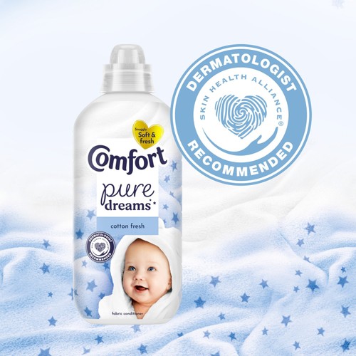 Comfort Fabric Conditioner Pure Dreams Cotton Fresh 30 Washes (900 ml) thumbnail 2